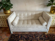 Cream Dot Loveseat