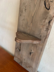 Folk Art Wooden Mirror Shelf