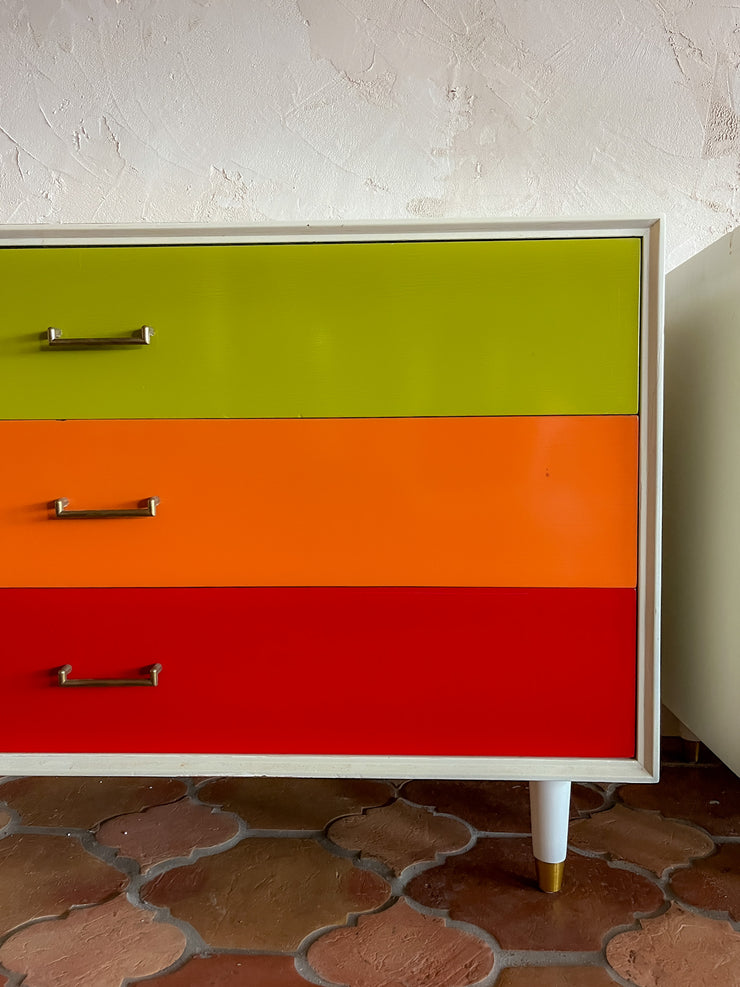 Furnette Mod Tri Color Dressers (sold as a set)