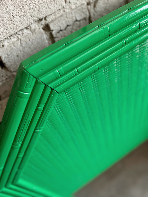 Green Wicker Twin Headboard (2 available)