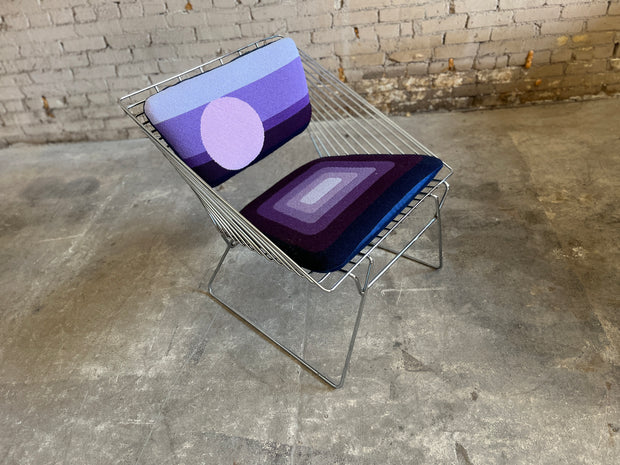Chromed Wire Steel Chair attributed to Verner Panton for Fritz Hansen