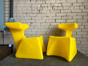 Yellow Zocker Children's Chairs by Luigi Colani for Top System Burkhard Lübke, 1971