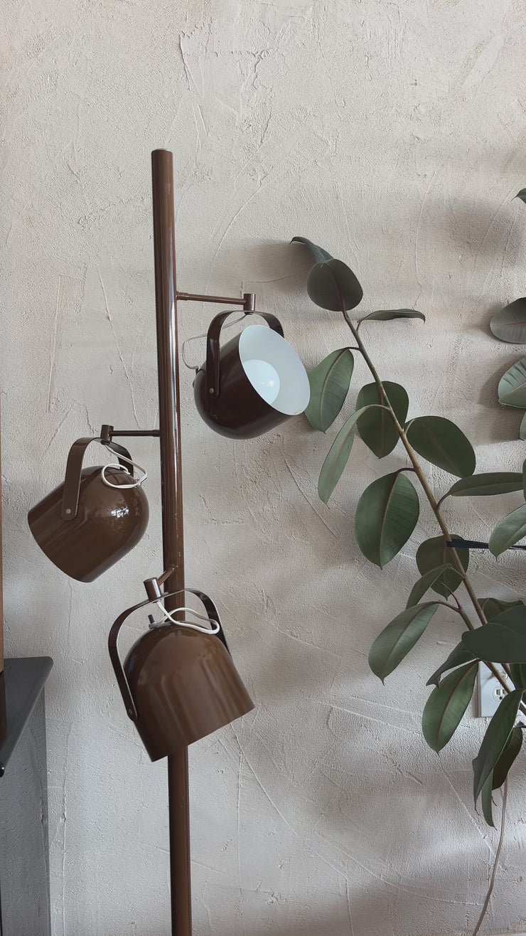 Brown vintage floor lamp