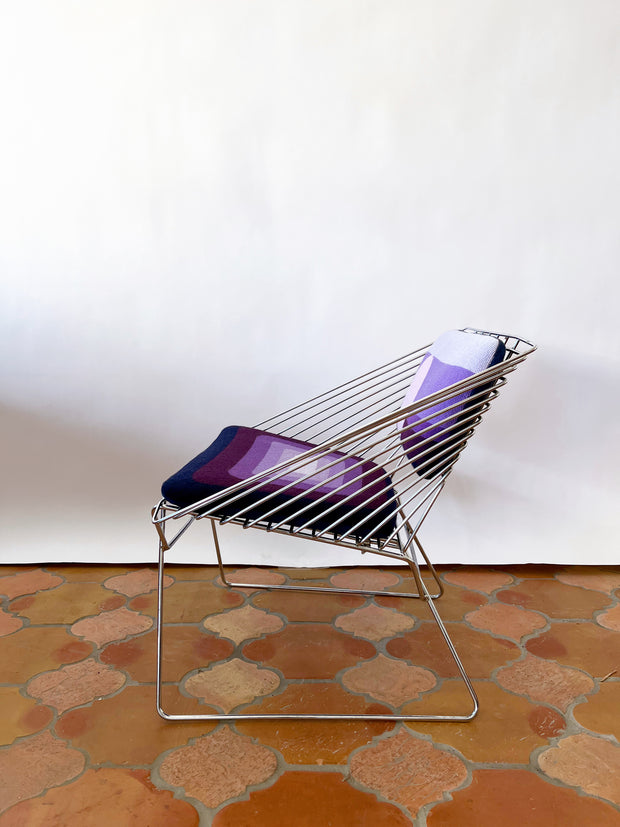 Chromed Wire Steel Chair attributed to Verner Panton for Fritz Hansen