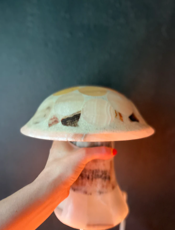 Onyx Stone Mushroom Lamp – Child of Wild